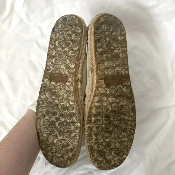 Coach 8 June Espadrilles in Silver and Gold with Suede Material - Picture 7 of 8